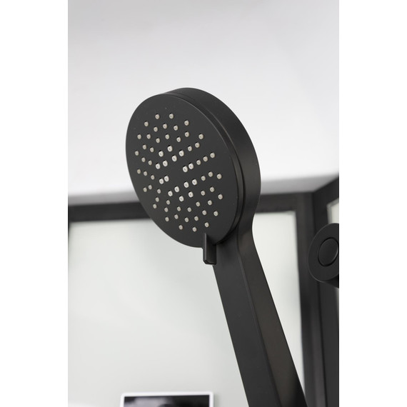 Гидробокс Niagara Premium 100x100 см NG-6902-01G BLACK, матовый черный/тонированное фото 7