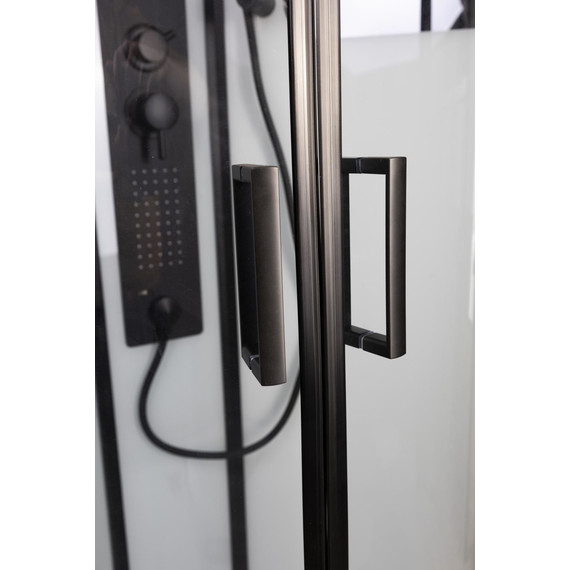 Гидробокс Niagara Premium 100x100 см NG-6902-01G BLACK, матовый черный/тонированное фото 11