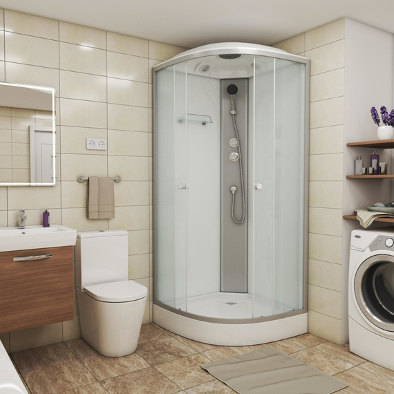 Душевая кабина Niagara Eco 90x90 см E90/13/MT, хром матовый/матовое (безсиликоновая сборка) фото 3