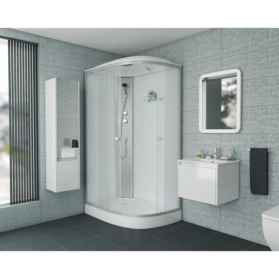 Душевая кабина Niagara Eco 120x80 см E120/80/13L/MT, хром матовый/матовое (безсиликоновая сборка) фото 3