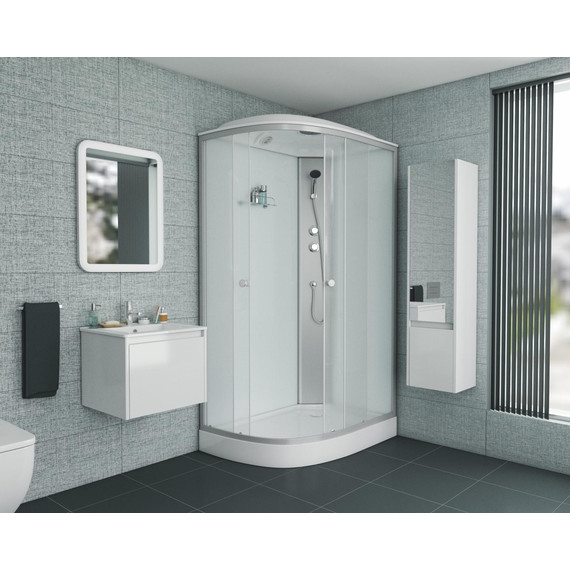 Душевая кабина Niagara Eco 120x80 см E120/80/13R/MT, хром матовый/матовое (безсиликоновая сборка) фото 3