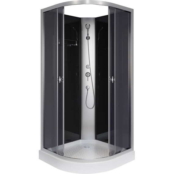 Душевая кабина Niagara Eco 90x90 см E90/13/TN/BK, хром матовый/тонированное (безсиликоновая сборка) - 2 Душевая кабина Niagara Eco 90x90 см E90/13/TN/BK, хром матовый/тонированное (безсиликоновая сборка) фото 2