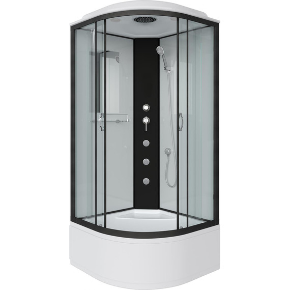 Гидробокс Niagara Classic 100x100 см NG-6709-14G, чёрный/прозрачное (безсиликоновая сборка) фото 