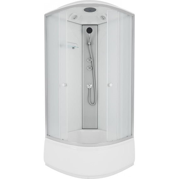 Душевая кабина Niagara Eco 100x100 см E100/40/MT, хром матовый/матовое (безсиликоновая сборка) - 2 Душевая кабина Niagara Eco 100x100 см E100/40/MT, хром матовый/матовое (безсиликоновая сборка) фото 2