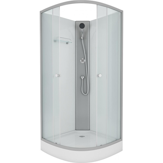 Душевая кабина Niagara Eco 90x90 см E90/13/MT/BK, хром матовый/матовое (безсиликоновая сборка) фото 2