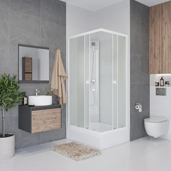 Душевая кабина Niagara Promo 110x80 см P110/80/26Q/MT/BK, белый/матовое (безсиликоновая сборка) - 3 Душевая кабина Niagara Promo 110x80 см P110/80/26Q/MT/BK, белый/матовое (безсиликоновая сборка) фото 3