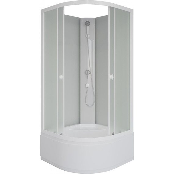 Душевая кабина Niagara Promo 90x90 см P90/40/MT/BK, белый/матовое (безсиликоновая сборка) фото 2