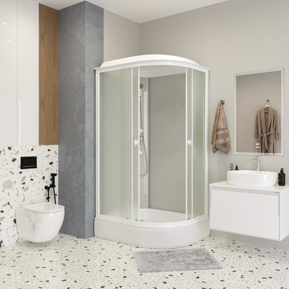 Душевая кабина Niagara Promo 90x80 см P90/80/26L/MT, белый/матовое (безсиликоновая сборка) - 3 Душевая кабина Niagara Promo 90x80 см P90/80/26L/MT, белый/матовое (безсиликоновая сборка) фото 3