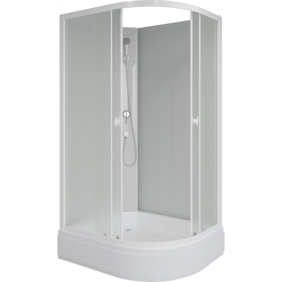 Душевая кабина Niagara Promo 100x80 см P100/80/26L/MT/BK, белый/матовое (безсиликоновая сборка) фото 2