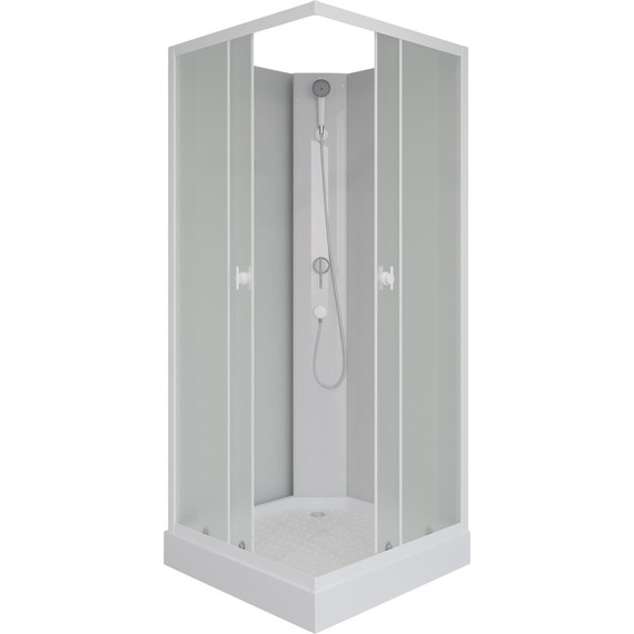 Душевая кабина Niagara Promo 90x90 см P90/13Q/MT/BK, белый/матовое (безсиликоновая сборка) фото 2