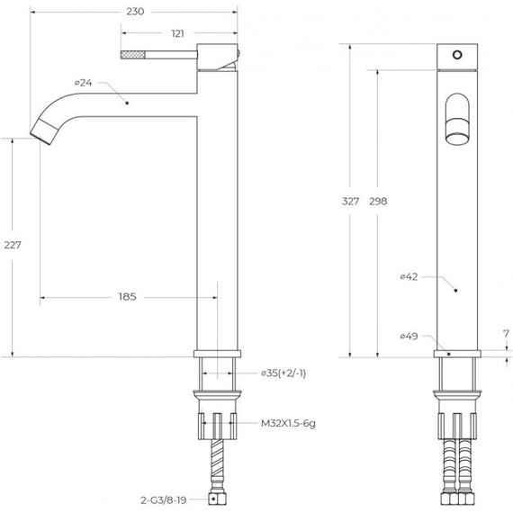 Смеситель для раковины высокий Cezares RELAX-LC1-GM-W0, оружейная сталь, Цвет производителя: оружейная сталь - 4 Смеситель для раковины высокий Cezares RELAX-LC1-GM-W0, оружейная сталь, Цвет производителя: оружейная сталь фото 4