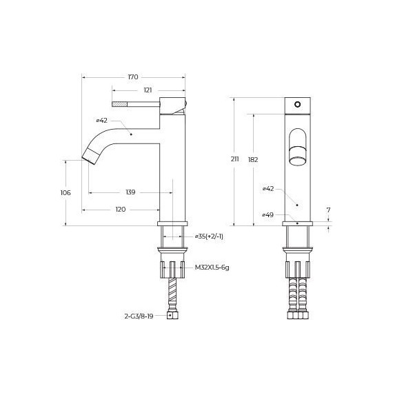 Смеситель для раковины Cezares RELAX-LS1-IN, сатин, Цвет производителя: сатин фото 4