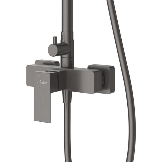 Душевая стойка Cezares SLIDER-CD-GM, оружейная сталь, Цвет производителя: оружейная сталь фото 3