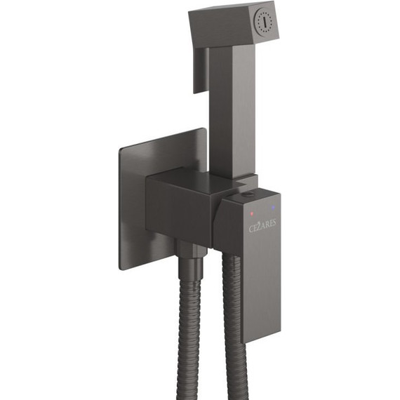 Набор для гигиенического душа Cezares SLIDER-DIF-GM (со скрытой частью), оружейная сталь, Цвет производителя: оружейная сталь фото 2