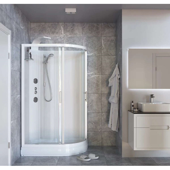 Гидробокс Taliente 120x80 см TA-128CW(L), белый/прозрачное фото 4