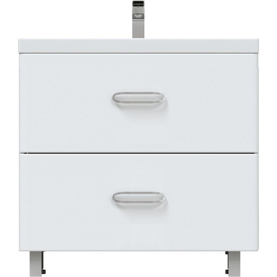 Тумба напольная с раковиной Mirsant Fuji 80/2 см с доводчиком, белый - 3 Тумба напольная с раковиной Mirsant Fuji 80/2 см с доводчиком, белый фото 3