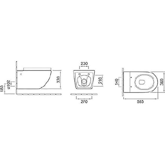 Унитаз подвесной безободковый с импульсным смывом SantiLine SL-5031 (в комплекте с инсталляцией), Цвет производителя: белый фото 4