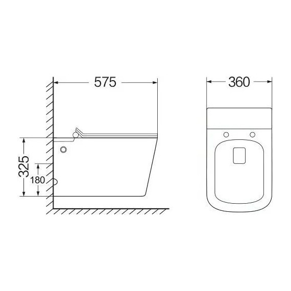 Унитаз подвесной безободковый с импульсным смывом SantiLine SL-5032MB (в комплекте с инсталляцией) чёрный, Цвет производителя: чёрный фото 5