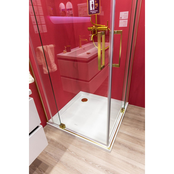 Душевое ограждение Cezares SLIDER-A-2-80/90-C-BORO (80-90)x(80-90) см (стекло 8 мм) брашированное золото/прозрачное - 6 Душевое ограждение Cezares SLIDER-A-2-80/90-C-BORO (80-90)x(80-90) см (стекло 8 мм) брашированное золото/прозрачное фото 6