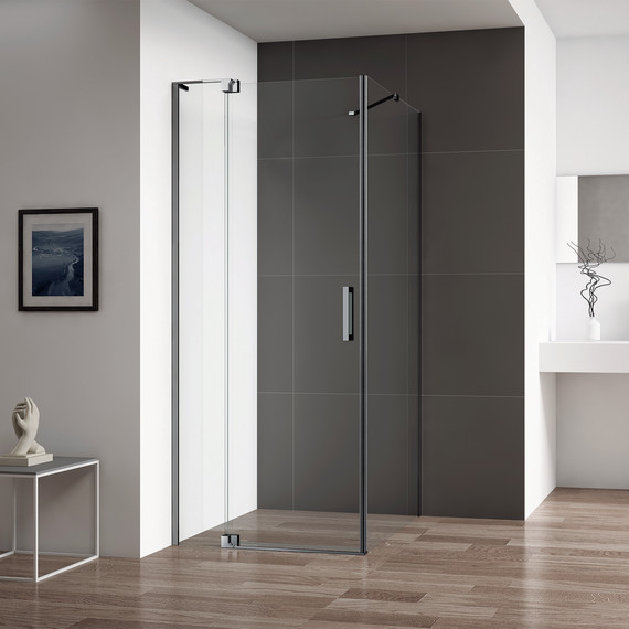 Душевое ограждение Cezares SLIDER-SLIDER-AH-1-90-100/110-C-GM см (стекло 8 мм) оружейная сталь/прозрачное - 2 Душевое ограждение Cezares SLIDER-SLIDER-AH-1-90-100/110-C-GM см (стекло 8 мм) оружейная сталь/прозрачное фото 2