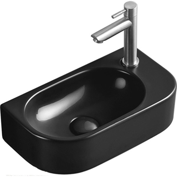 Раковина подвесная CeramaLux 40 см 78204LB, чёрный - 2 Раковина подвесная CeramaLux 40 см 78204LB, чёрный фото 2