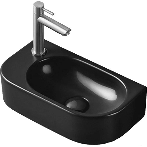 Раковина подвесная CeramaLux 40 см 78204RB, чёрный фото 2