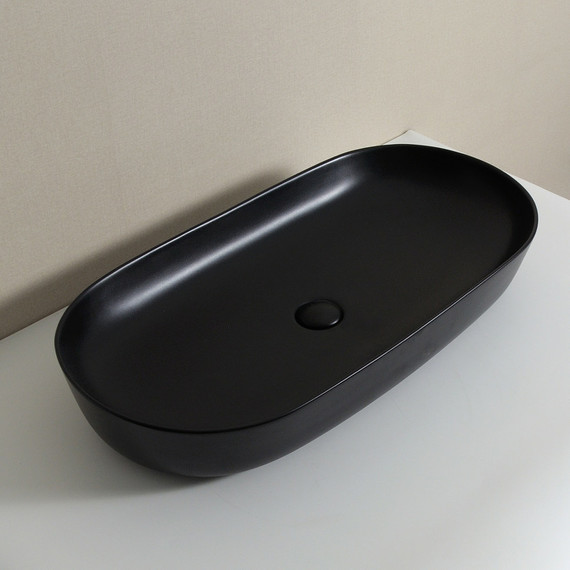 Раковина-чаша CeramaLux N 81 см 78327MB, чёрный матовый фото 2