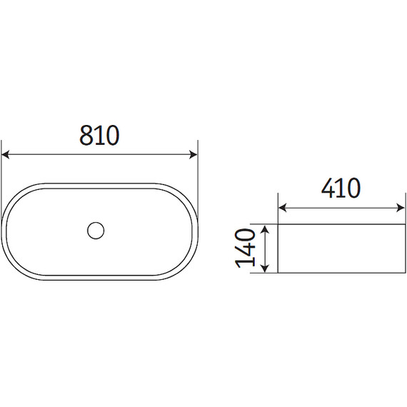 Раковина-чаша CeramaLux N 81 см 78327MB, чёрный матовый фото 5