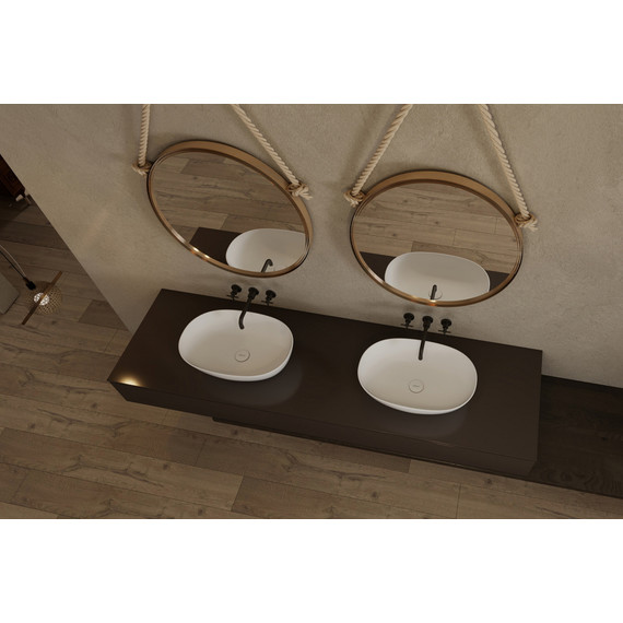 Раковина-чаша Abber Stein 56 см AS2636, белый матовый фото 4