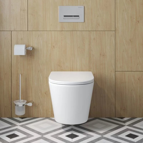 Инсталляция с подвесным унитазом комплект: Grohe Rapid SL 38772001 с подвесным безободковым унитазом BelBagno Tre-Tor BB5180CH-TOR/SC сиденье микролифт, крепление, кнопка смыва хром (Система смыва торнадо) - 4 Инсталляция с подвесным унитазом комплект: Grohe Rapid SL 38772001 с подвесным безободковым унитазом BelBagno Tre-Tor BB5180CH-TOR/SC сиденье микролифт, крепление, кнопка смыва хром (Система смыва торнадо) фото 4