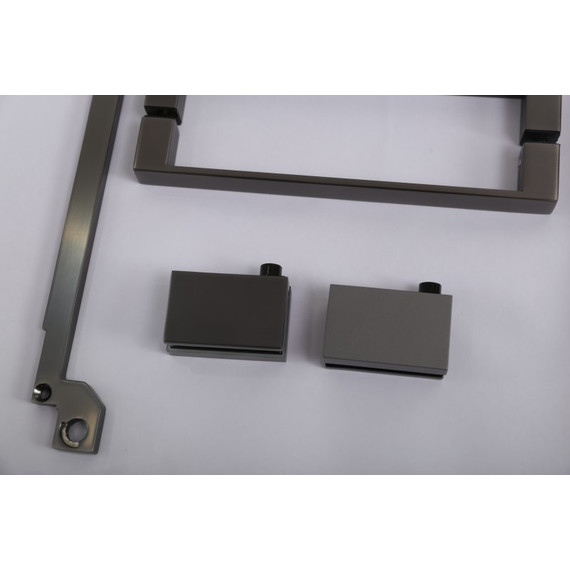 Душевое ограждение Cezares SLIDER-AH-2-70/80-90/100-BR-GM (70-80)x(90-100) см (стекло 8 мм) оружейная сталь/тонированное фото 3