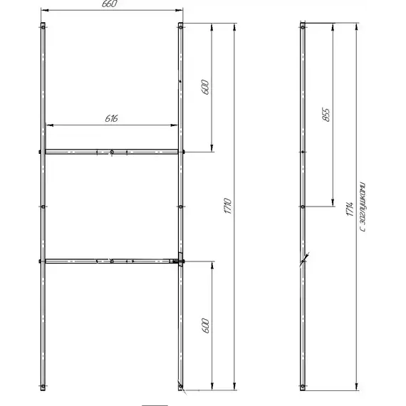 Каркас для ванны 1Marka ПУ 175x70 см фото 2