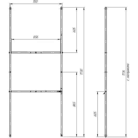 Каркас для ванны 1Marka ПУ 180x75 см фото 2
