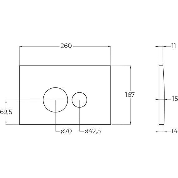 Кнопка смыва BelBagno BB084NERO, чёрный матовый - 2 Кнопка смыва BelBagno BB084NERO, чёрный матовый фото 2