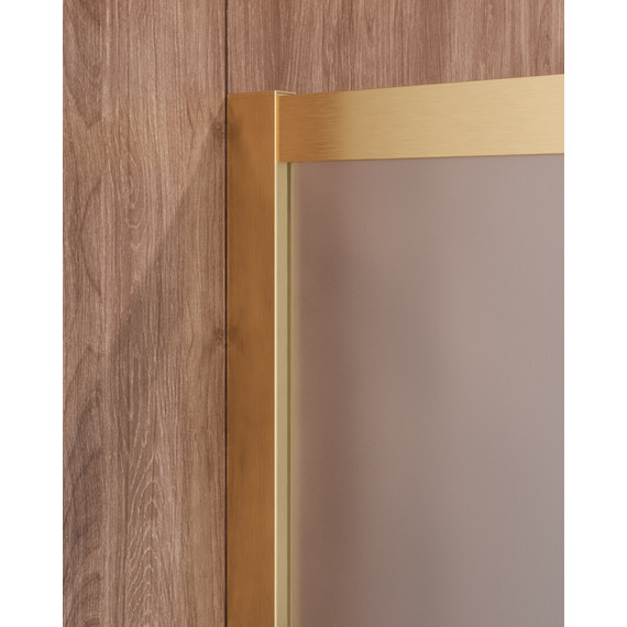 Душевое ограждение Cezares 90х90 см MOLVENO-A-2-90-P-BORO, брашированное золото/матовое фото 6