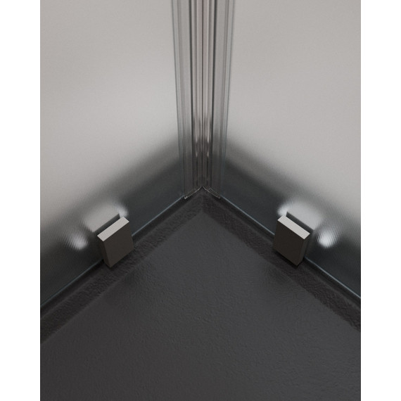 Душевое ограждение Cezares 90х90 см MOLVENO-A-2-90-P-GM, оружейная сталь/матовое фото 5