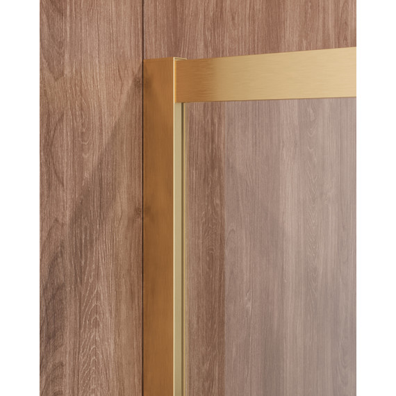 Душевое ограждение Cezares 90х90 см MOLVENO-R-2-90-C-BORO-IV, брашированное золото/прозрачное фото 6