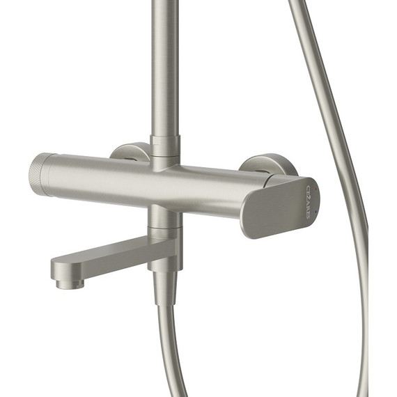 Душевая стойка Cezares STYLUS-CVD-IN, сатин, Цвет производителя: сатин - 3 Душевая стойка Cezares STYLUS-CVD-IN, сатин, Цвет производителя: сатин фото 3