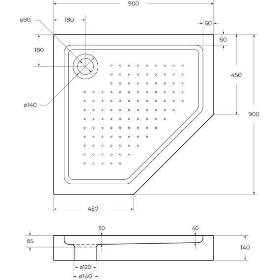 Поддон акриловый BelBagno 90х90 см TRAY-BB-P-90-15-W фото 6