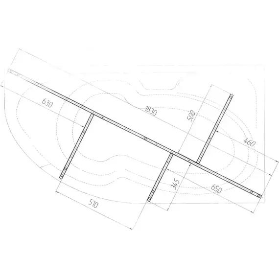 Каркас для ванны 1Marka Diana 170x90 см фото 2