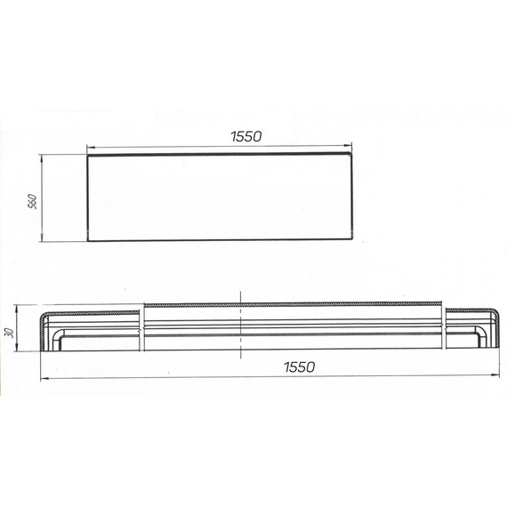 Панель фронтальная для ванны 1Marka Flat 155 см фото 3