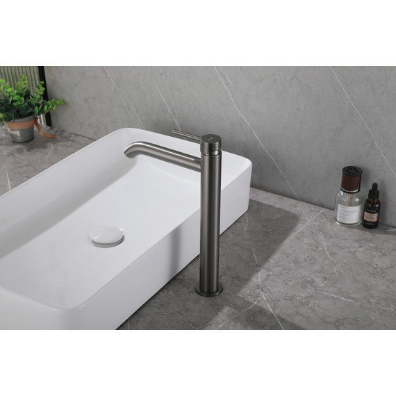 Смеситель для раковины высокий Abber Wasser Kreis AF8111NG, никель, Цвет производителя: никель фото 2