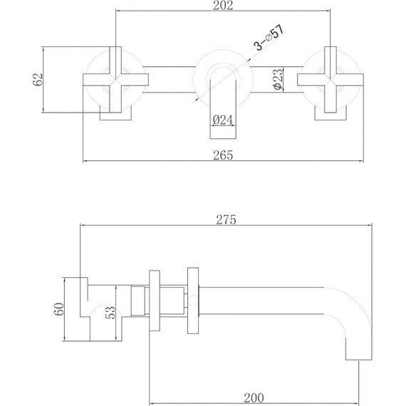 Смеситель для раковины настенный Abber Wasser Kreis AF81121NG (со скрытой частью) никель, Цвет производителя: никель фото 3