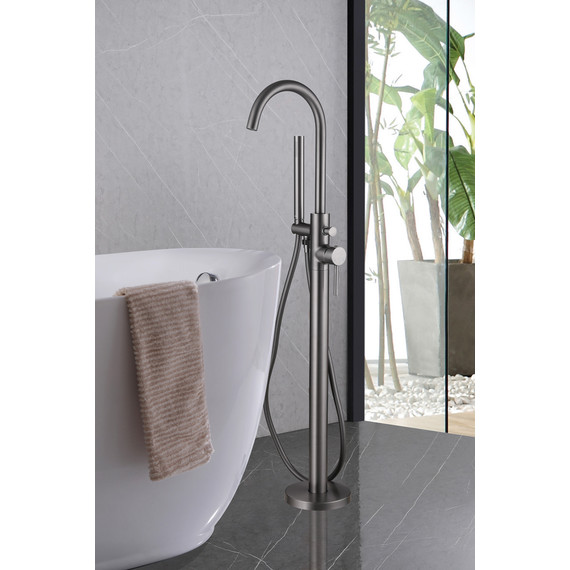 Смеситель для ванны Abber Wasser Kreis AF8115NG, никель, Цвет производителя: никель - 2 Смеситель для ванны Abber Wasser Kreis AF8115NG, никель, Цвет производителя: никель фото 2