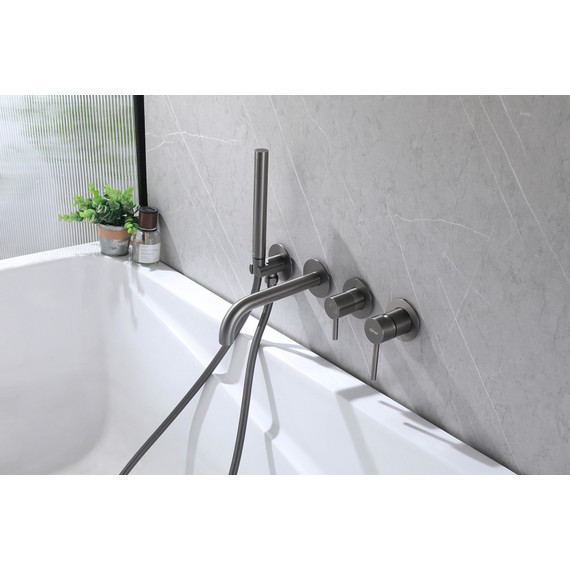 Смеситель для ванны Abber Wasser Kreis AF8130NG, никель, Цвет производителя: никель - 3 Смеситель для ванны Abber Wasser Kreis AF8130NG, никель, Цвет производителя: никель фото 3