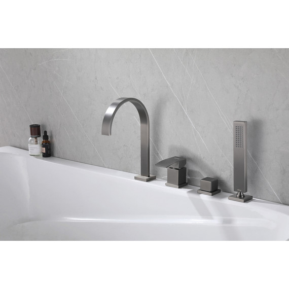 Смеситель для ванны Abber Wasserfall AF8613NG, никель, Цвет производителя: никель фото 2