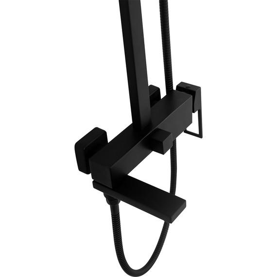 Душевая стойка BelBagno Luce LUC-VSCM-NERO, черный матовый, Цвет производителя: чёрный матовый - 6 Душевая стойка BelBagno Luce LUC-VSCM-NERO, черный матовый, Цвет производителя: чёрный матовый фото 6