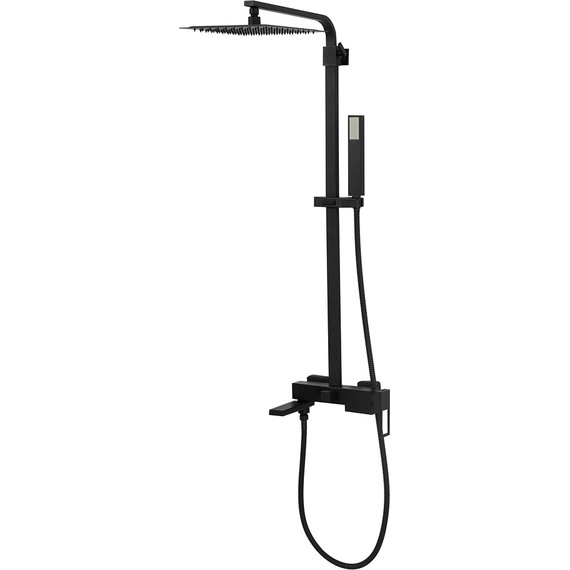 Душевая стойка BelBagno Luce LUC-VSCM-NERO, черный матовый, Цвет производителя: чёрный матовый фото 