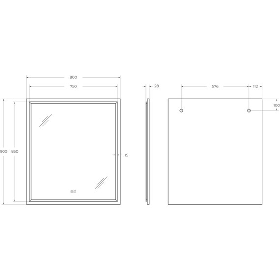 Зеркало Cezares 80 см CZR-SPC-INT-800-900-LED-TCH-WARM-BL, Bianco Lucido - 9 Зеркало Cezares 80 см CZR-SPC-INT-800-900-LED-TCH-WARM-BL, Bianco Lucido фото 9