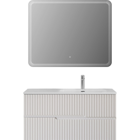 Тумба подвесная с раковиной Cezares DUET-N-1000-2C-SO-BL-R 100 см (раковина CZR-8095-100-R) bianco lucido - 8 Тумба подвесная с раковиной Cezares DUET-N-1000-2C-SO-BL-R 100 см (раковина CZR-8095-100-R) bianco lucido фото 8